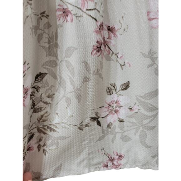 Torrid 5X‎ Ivory Floral Cold Shoulder Babydoll Top Textured Rayon Plus Size - Picture 13 of 16